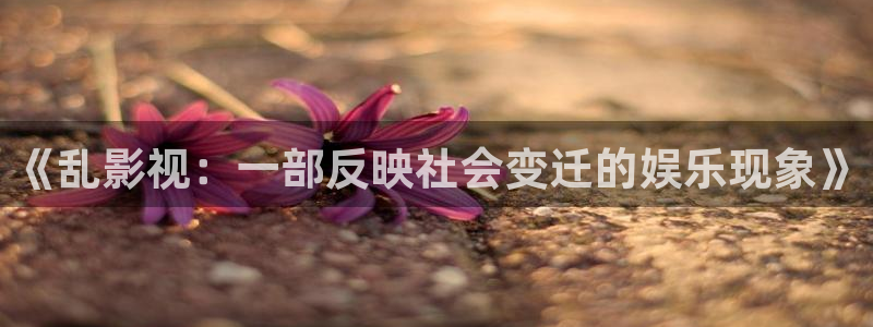 玖玖精彩视频：《乱影视：一部反映社会变迁的娱乐现象》